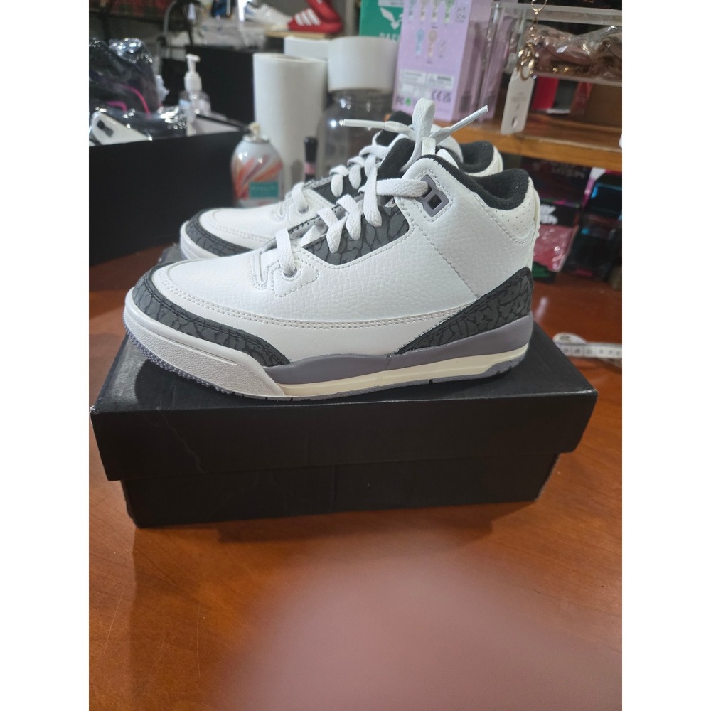 Jordan 3 Retro PS Summit White Fire Red DM0966-106 Kids Size 12C Sneaker - Picture 2 of 5